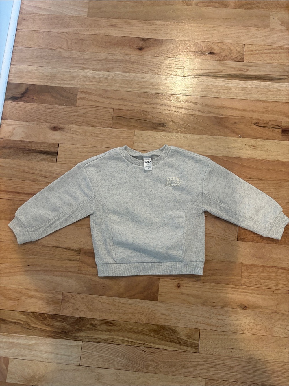 Carters 2T Crewneck Sweatshirt - Light Gray
